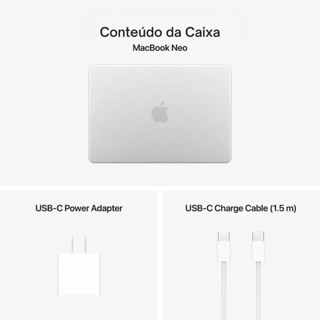 MacBook Neo A18 Pro - 256GB - Prateado - Imagem 6