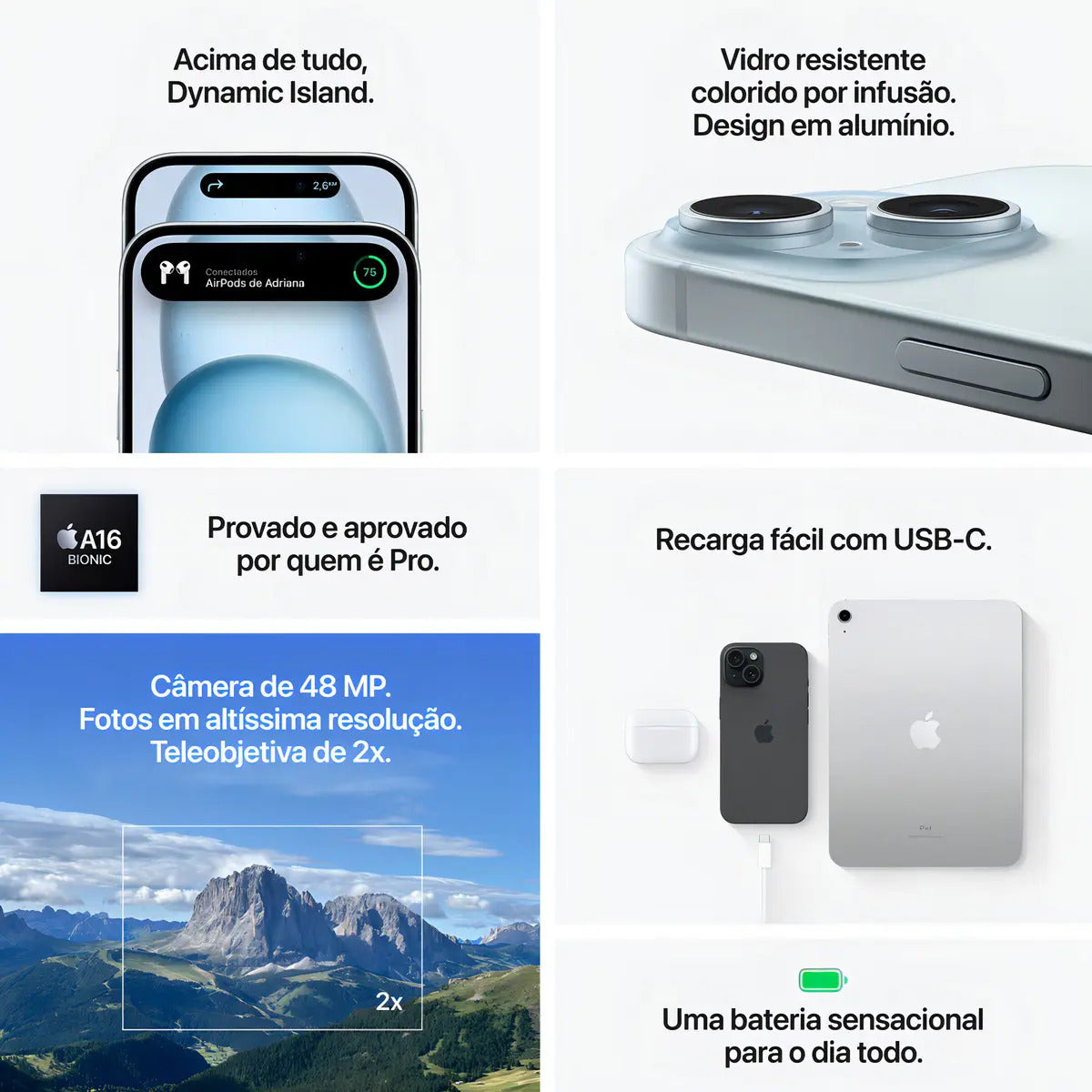 Apple iPhone 15 128GB Rosa - Imagem 8