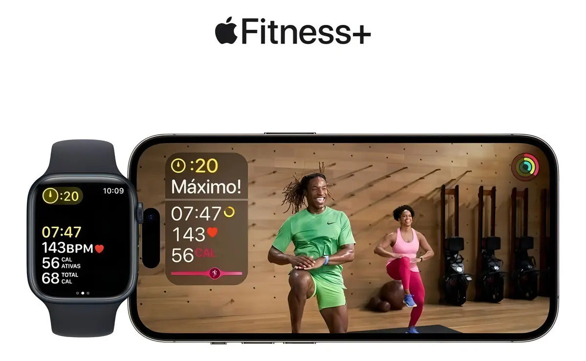 Apple Watch SE GPS + Cellular 44mm Alumínio Meia-Noite Pulseira Esportiva Meia-Noite - Imagem 9