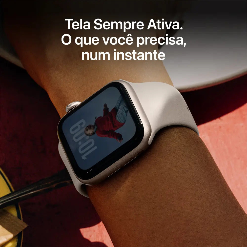 Apple Watch SE 3 GPS 40mm Alumínio Meia-Noite Pulseira Esportiva Meia-Noite P/M - Imagem 5
