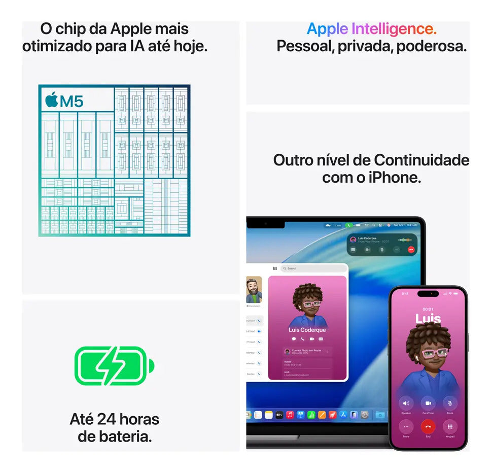 MacBook Pro 14" Apple M5 24GB 1TB SSD 2025 Prateado - Imagem 8