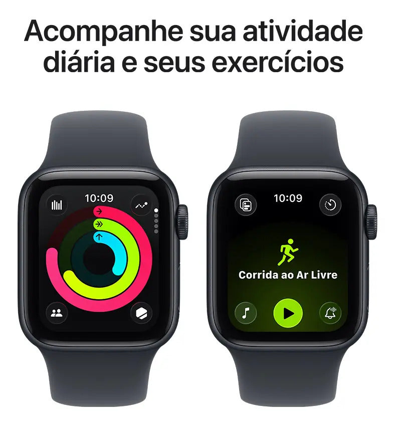 Apple Watch SE 3 GPS 40mm Alumínio Meia-Noite Pulseira Esportiva Meia-Noite P/M - Imagem 6