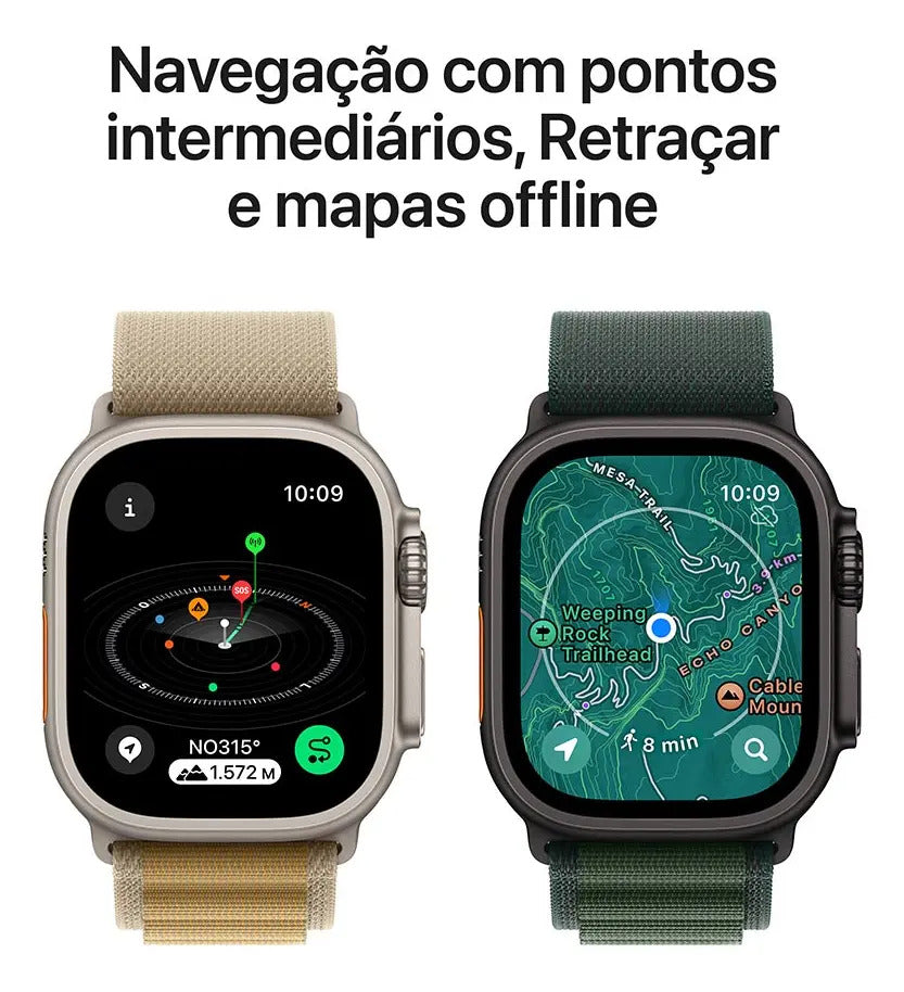 Apple Watch Ultra 2 GPS + Cellular 49mm Titânio Preto Pulseira Milanesa Preta M - Imagem 6