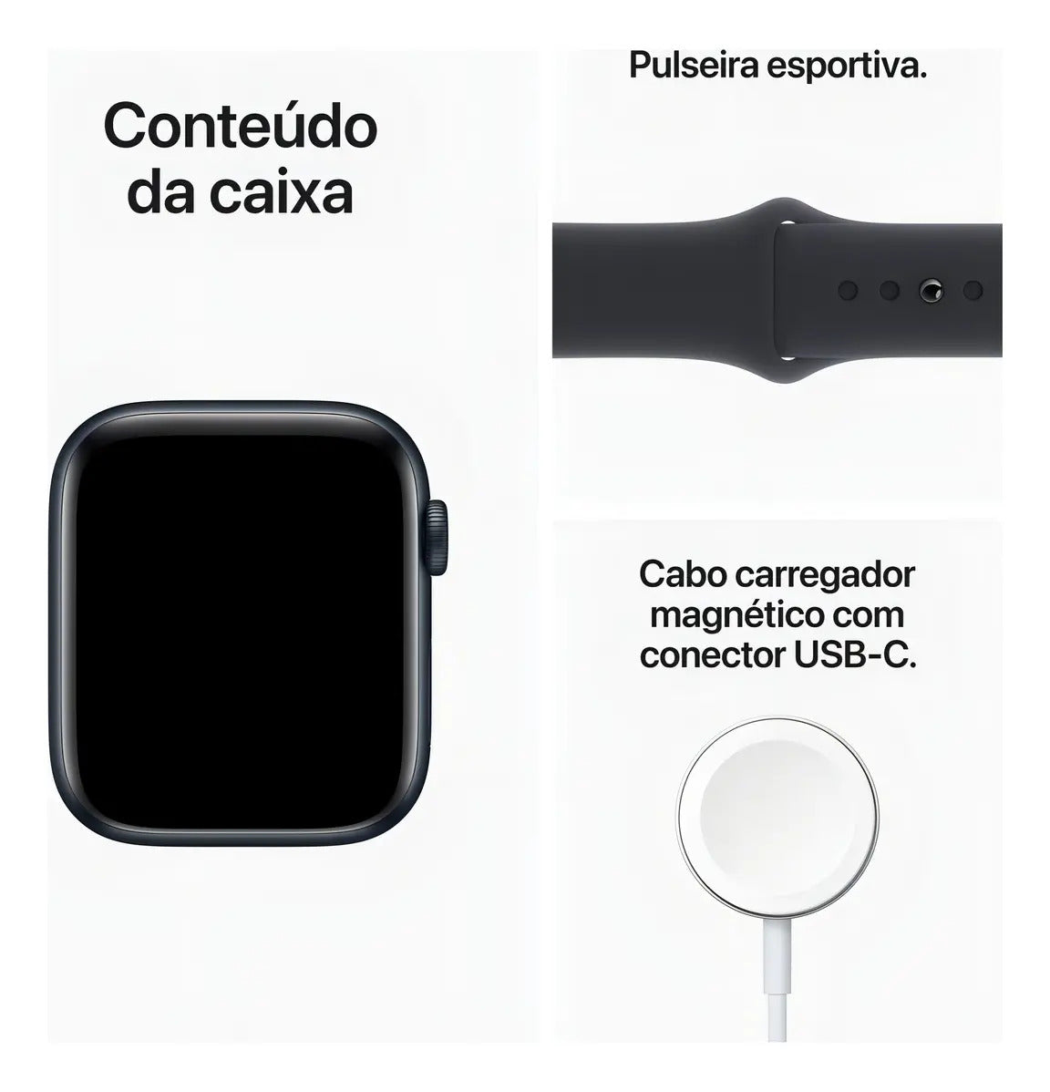 Apple Watch SE GPS + Cellular 44mm Alumínio Meia-Noite Pulseira Esportiva Meia-Noite - Imagem 8