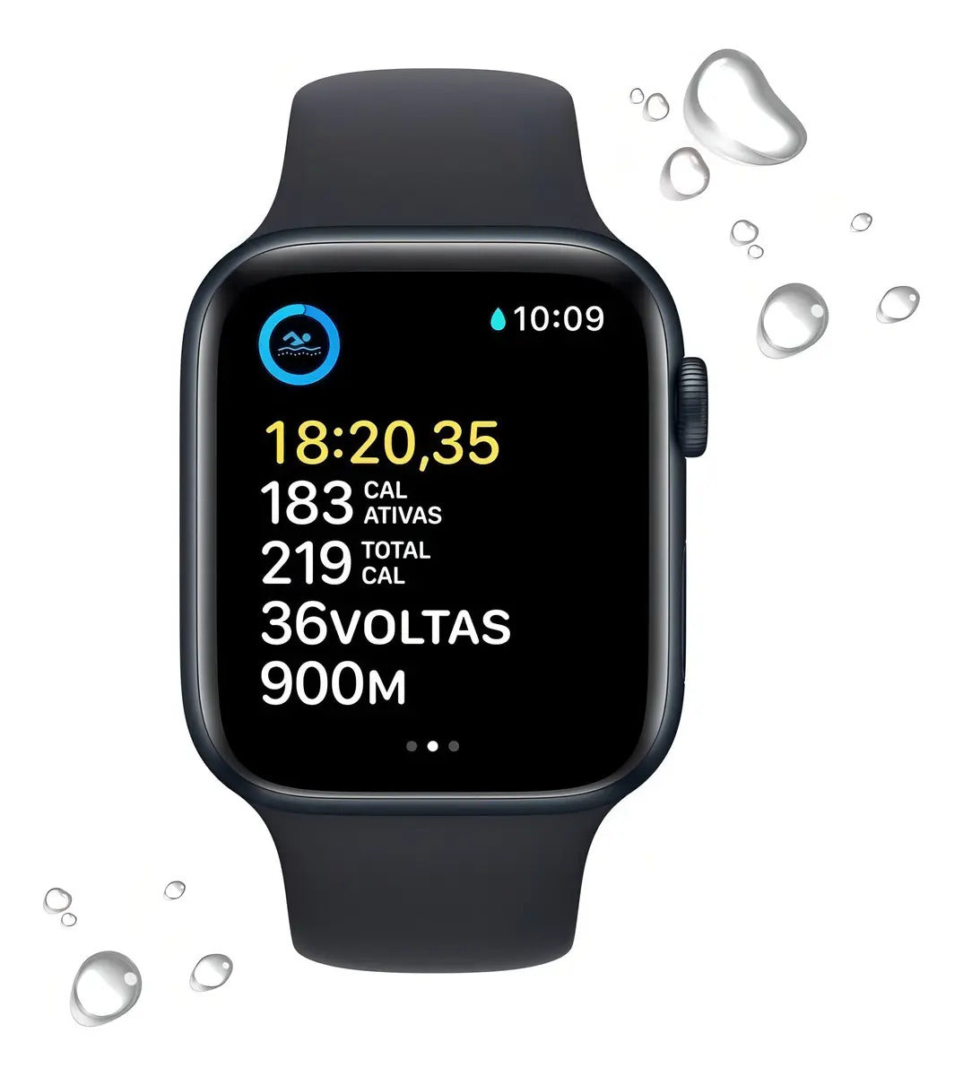 Apple Watch SE GPS + Cellular 44mm Alumínio Meia-Noite Pulseira Esportiva Meia-Noite - Imagem 4