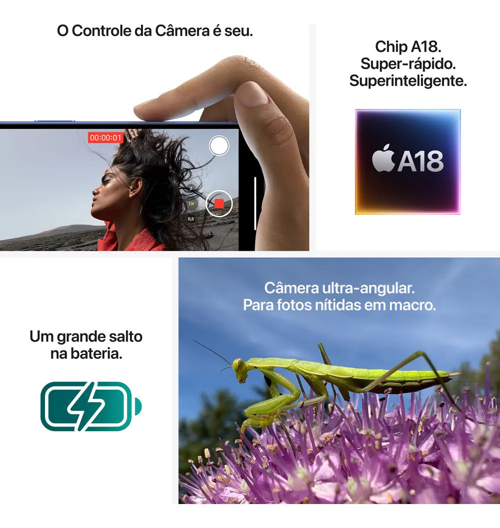 Apple iPhone 16 128GB Branco - Imagem 8