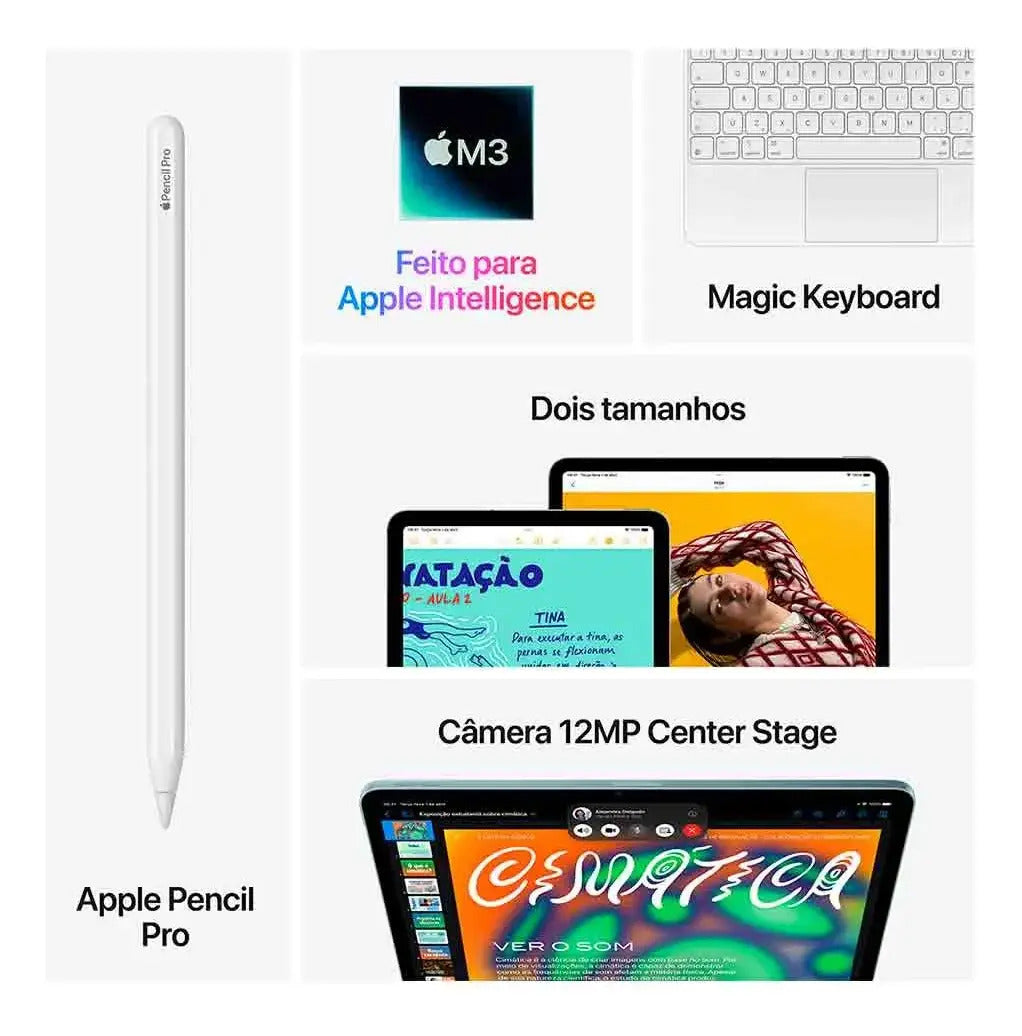 Apple iPad Air 11" Chip M3 Wi-Fi + Cellular 128GB Estelar - Imagem 8