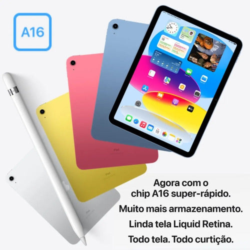 Apple iPad 11" Chip A16 Wi-Fi 128GB + Apple Pencil - Imagem 9